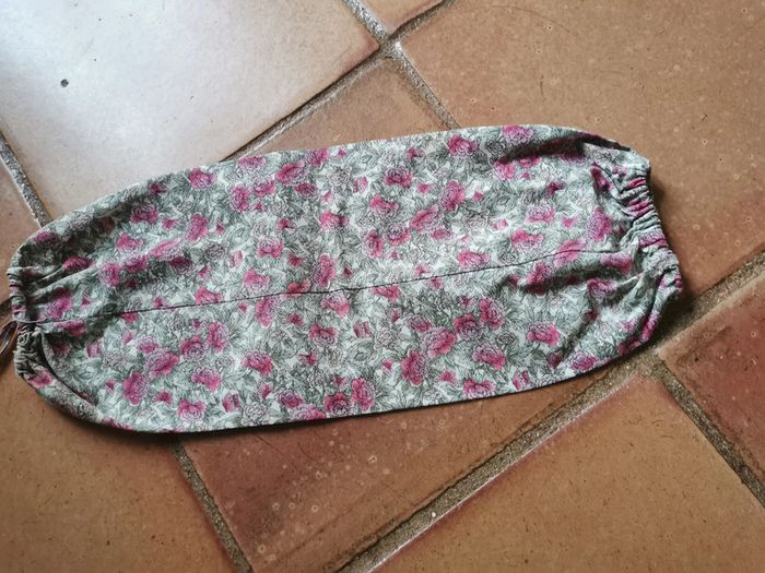 Porte-sac en plastique en coton fleuri, porte-sac poubelle, rangement pour sac de cuisine