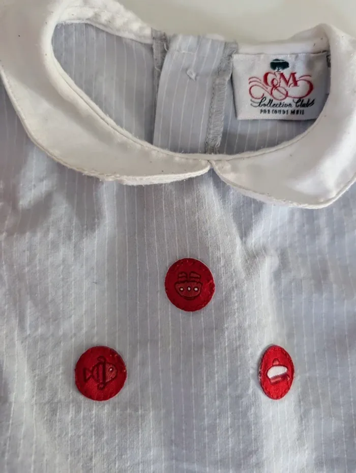 Robe bleu ciel habillée chic Coudemail 18 mois - photo numéro 3