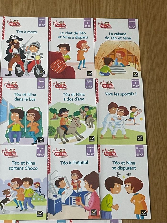 Lot de 19 livres premières lectures je lis pas a pas avec Téo et Nina GS/CP - photo numéro 3