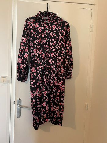 Combinaison en soie imprimée de roses