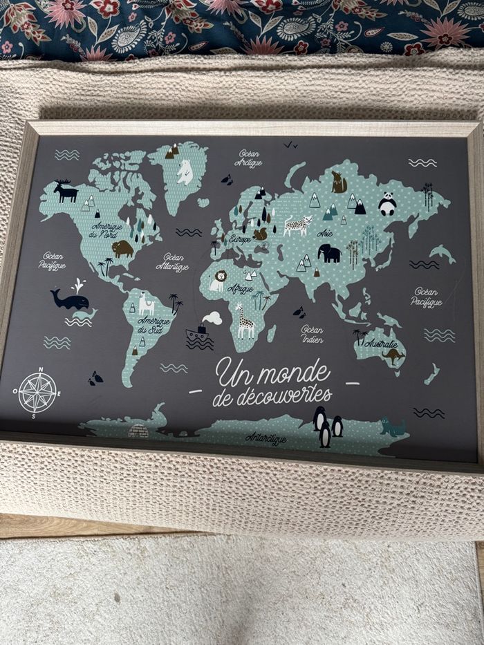 Tableau enfant carte du monde Atmosphera - photo numéro 2