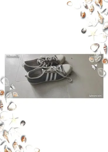 baskets Adidas grise et blanche taille 40