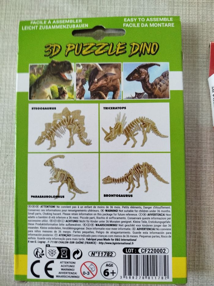 Puzzle 3d dinosaure - photo numéro 2