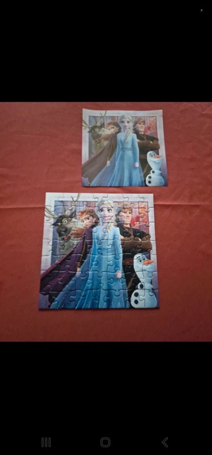 Puzzle 3x49 pièces reine des neiges - photo numéro 2