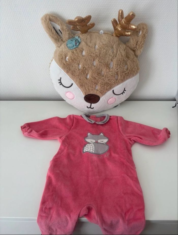 Lot pyjama velour taille 3 mois - photo numéro 5