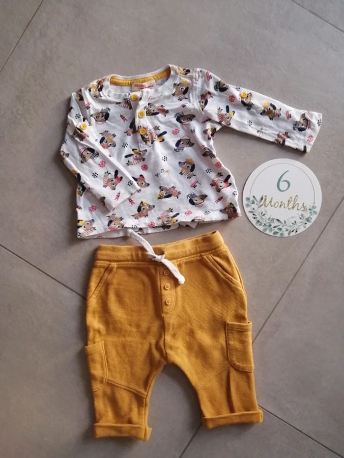 Ensemble pantalon t-shirt chien 6 mois