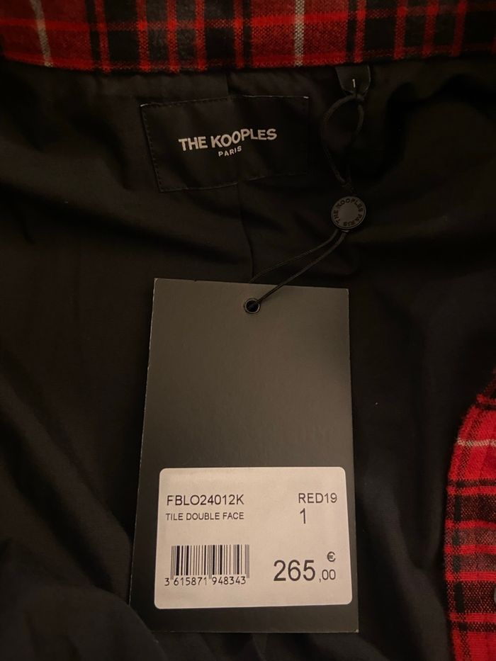 Veste-chemise matelassée à carreaux rouges – The Kooples – Taille 1 – Neuve avec étiquette - photo numéro 4