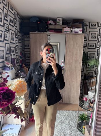Veste en jean noir taille M