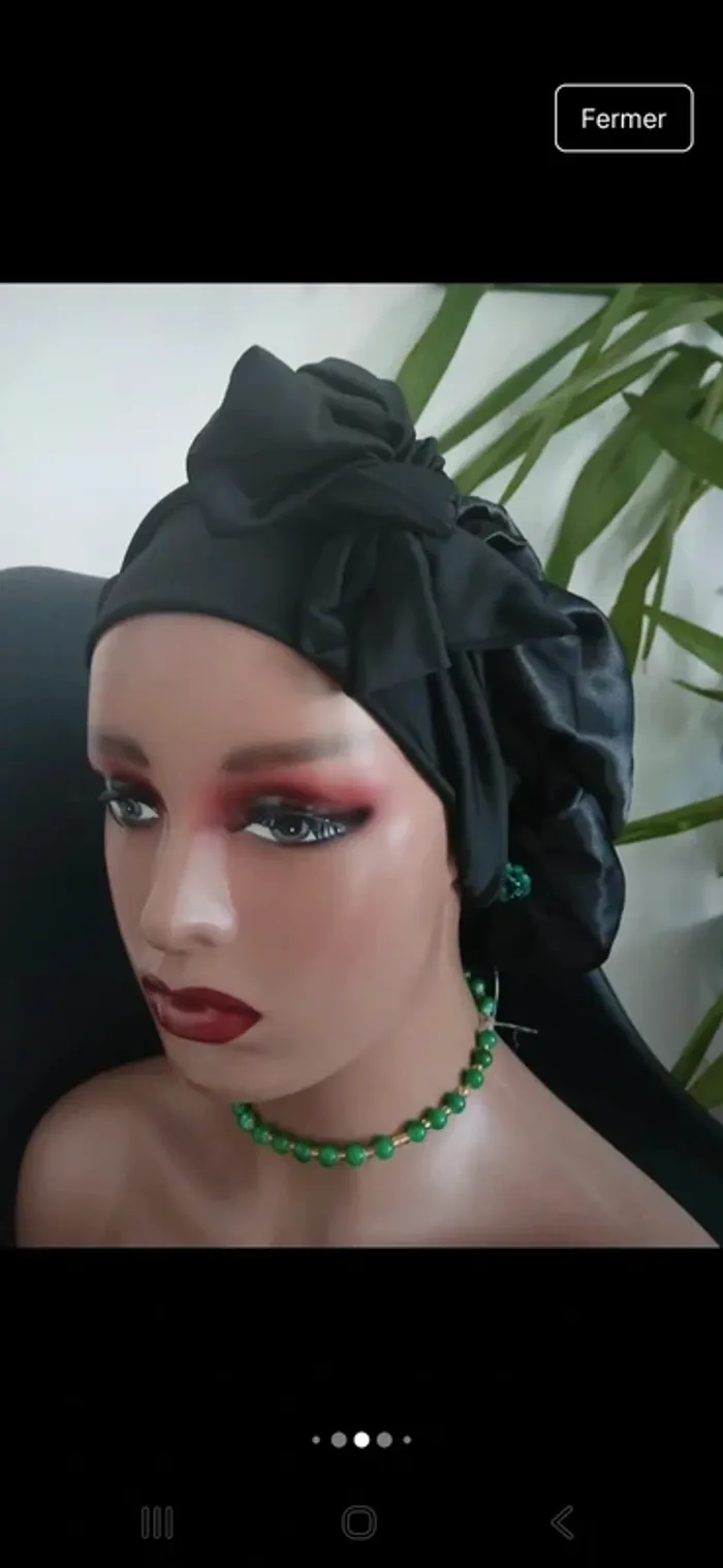 Bonnet noir pour femme 🌿💝 - photo numéro 4