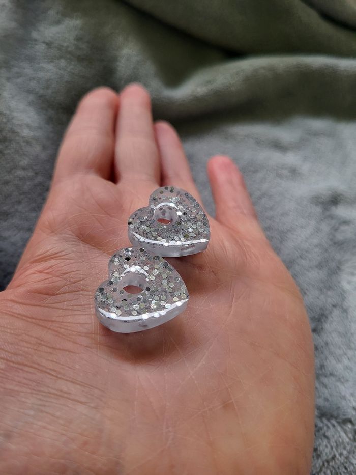 Pampilles cœurs pailletées - photo numéro 6