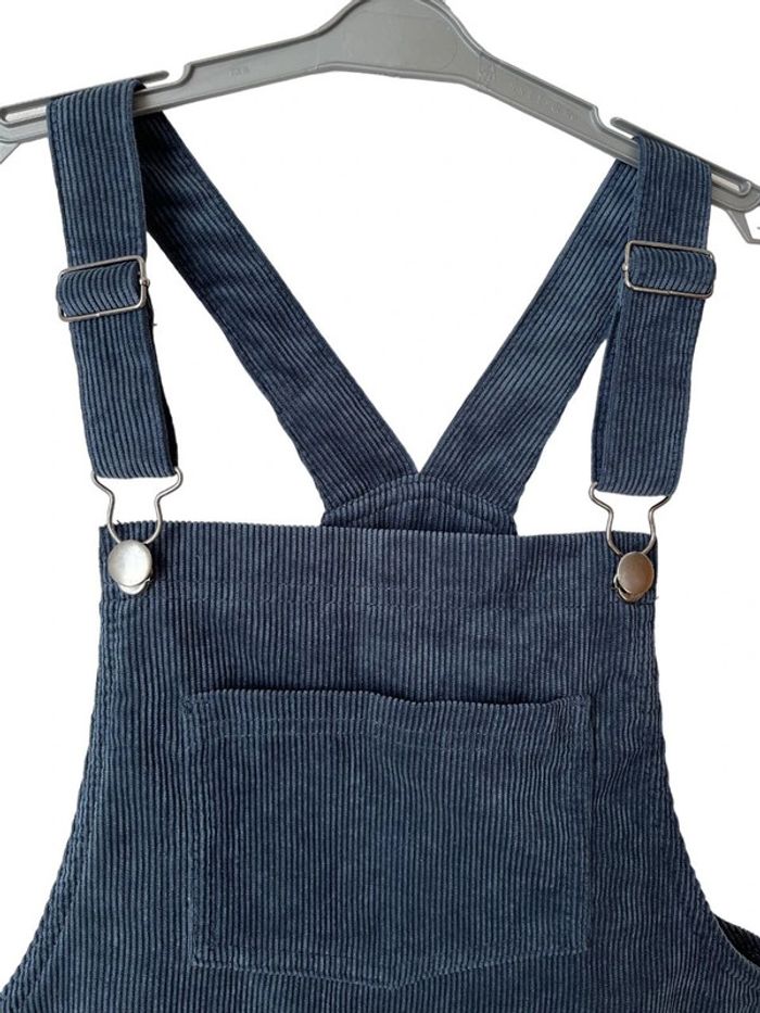 Robe-salopette grise en velours côtelé - taille 158/164cm (14 ans) - photo numéro 3