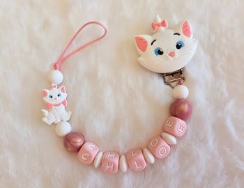 Attache sucette personnalisé en silicone marie