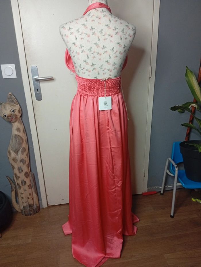 Magnifique robe longue satiné porte feuille taille unique Insta Girl - photo numéro 6