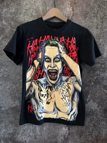 T shirt noir homme Black Timber taille S Joker Suicide Squad Jared Leto Maglietta uomo Herren Men
