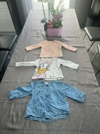 Lot de 3 t-shirt blouse 18 mois