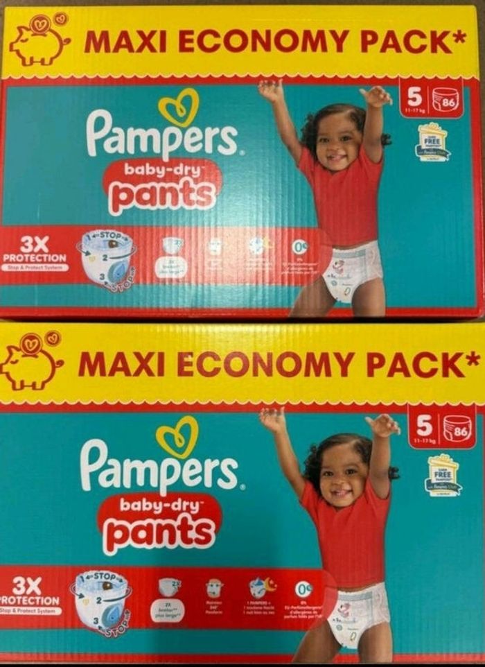 Couches pampers baby-dry pants T5