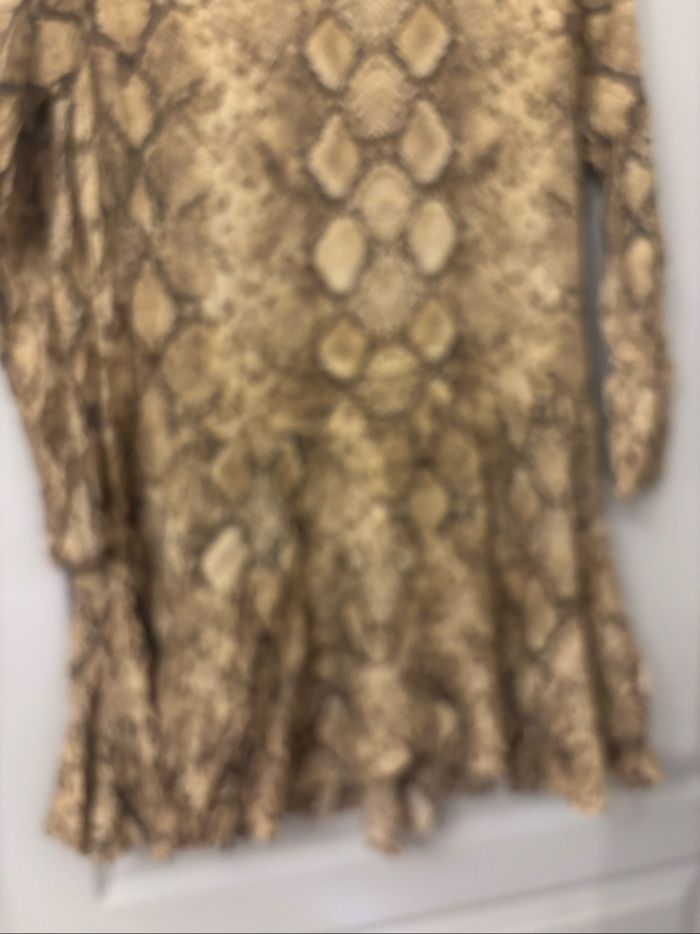 Robe manches longues imprimé animal Zara S - photo numéro 4