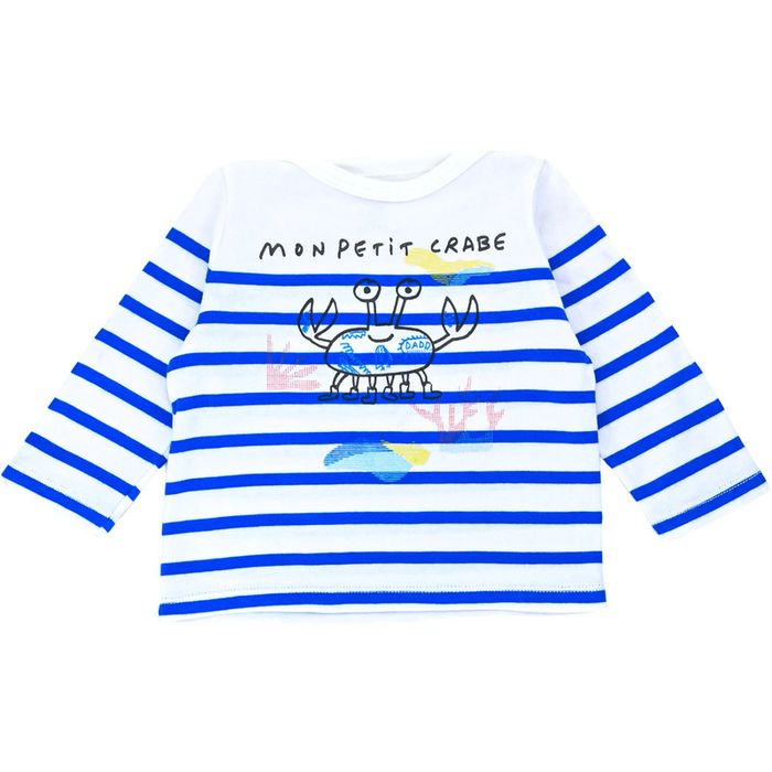 T-Shirt à manches longues 6 mois en coton Petit Bateau