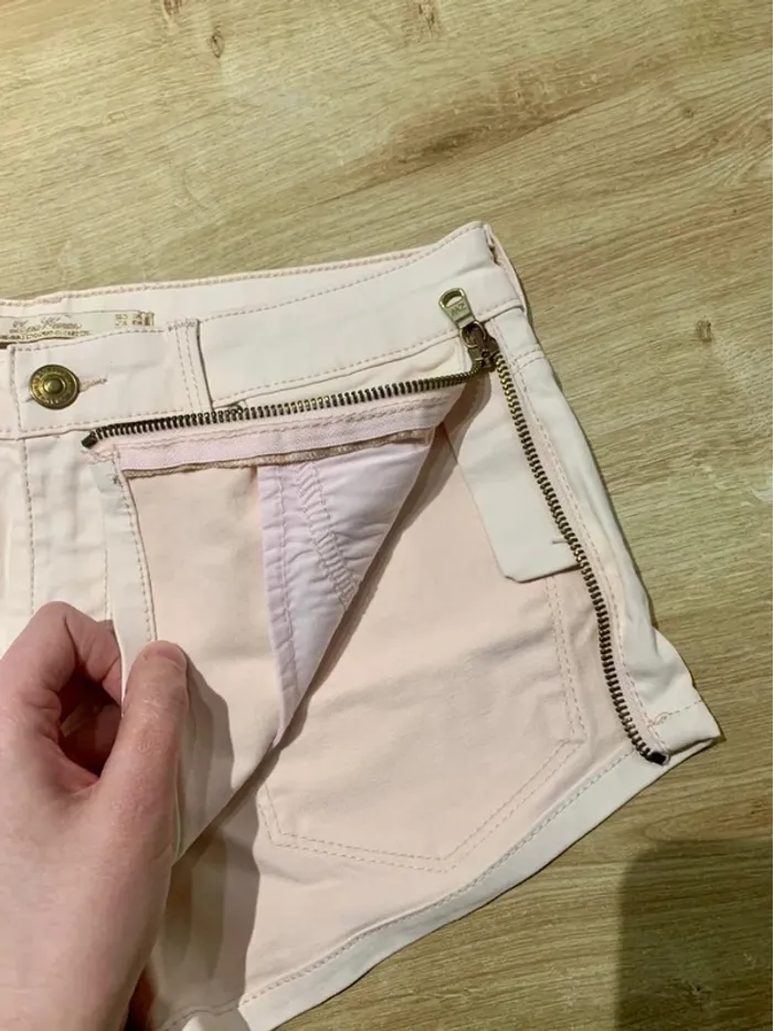 Short enduit rose Zara - Taille 36 - photo numéro 5