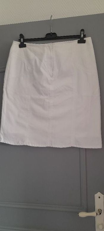 Jupe blanche en toile de coton