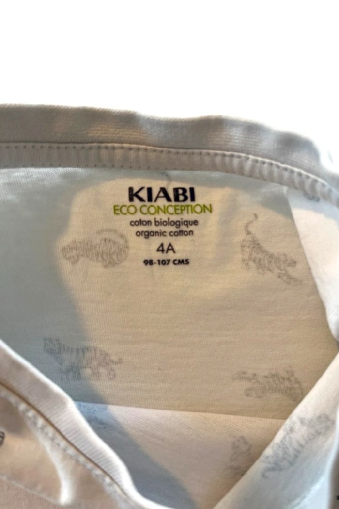 T-shirt manches courtes / col rond / blanc/ garçon / 4ans-102cm / kiabi eco conception - photo numéro 3