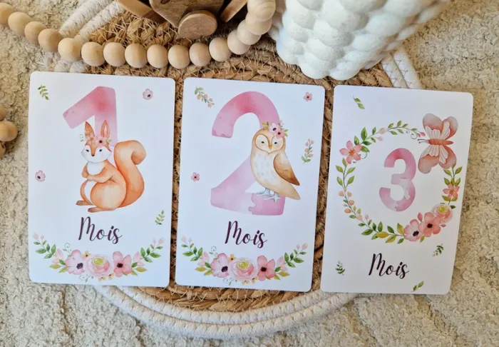 cartes étapes bébé