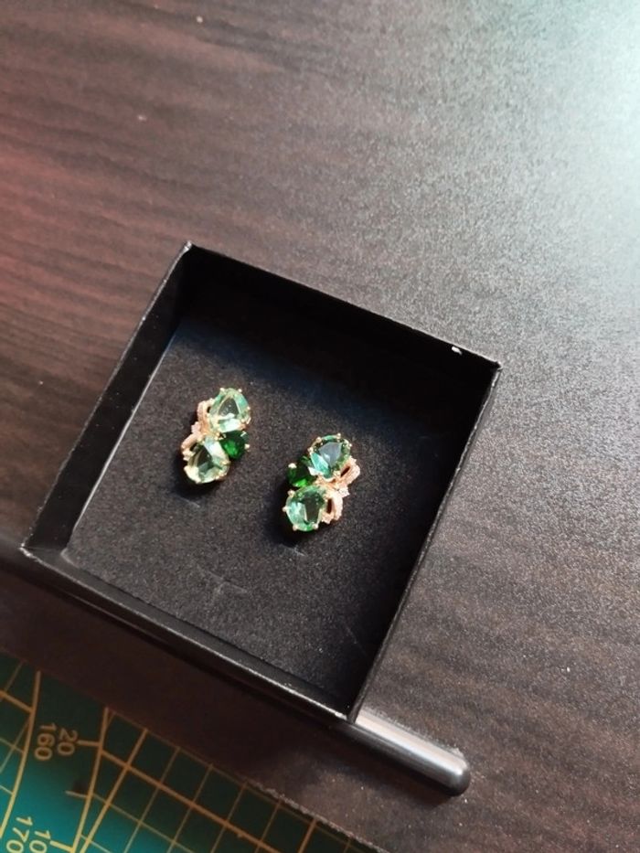 Boucles d'oreilles vintage avec coffret cadeau - photo numéro 3