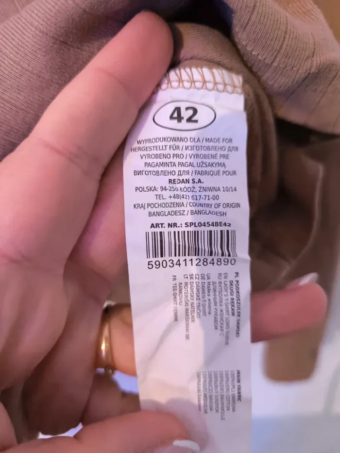 Top côtelé marron – Top Sec Woman – Taille 42 – Neuf avec étiquette - photo numéro 2