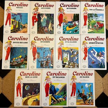 Lot de 11 Grands Albums Hachette Caroline livres bd anciens Pierre Probst vintage