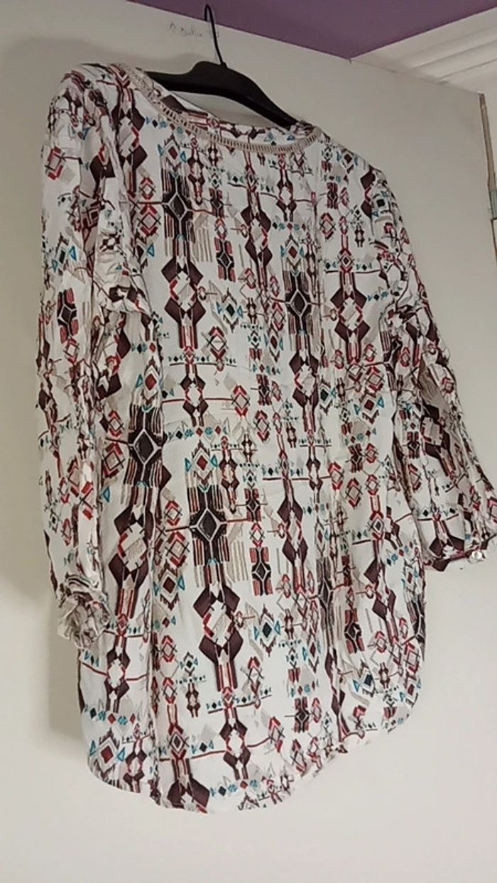 Blouse à motif bohème - Taille S - photo numéro 4