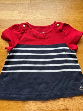 Joli t-shirt MC petit bateau 18 mois fille
