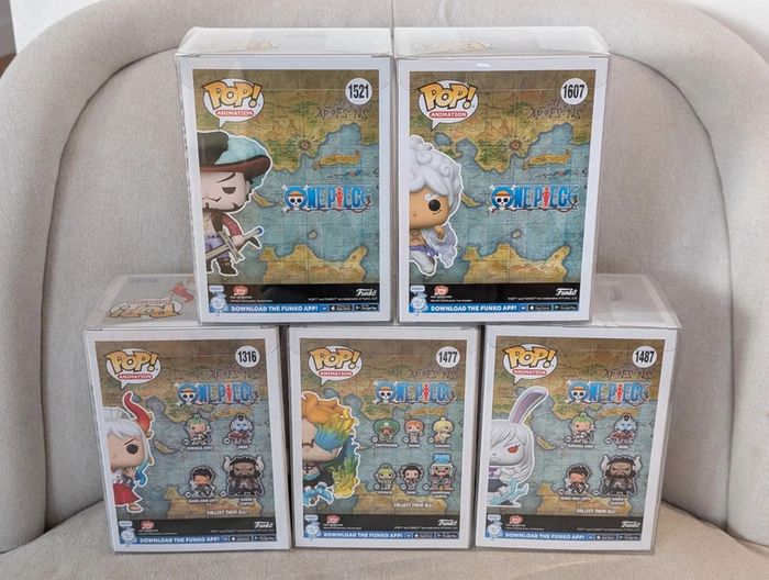 Lot de 5 Funko Pop One Piece sous protection - photo numéro 2