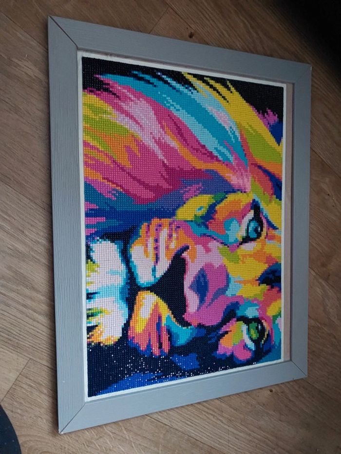 Lion diamond painting
