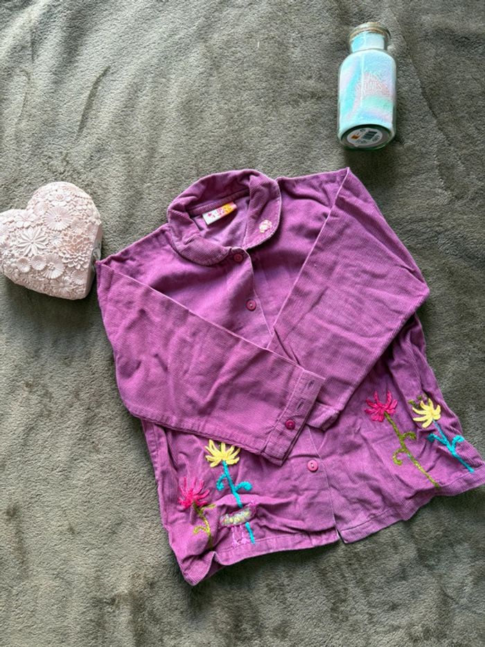 🌹 Chemise violette en velours 🌹