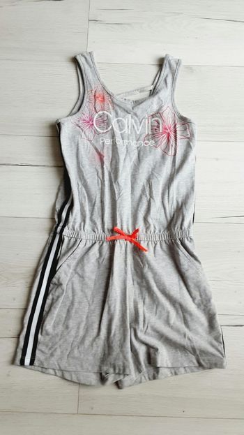 Vêtement fille combishort combinaison grise bretelles 10 ans