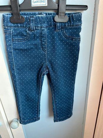 Legging effet jean pat et ripaton , 12 mois