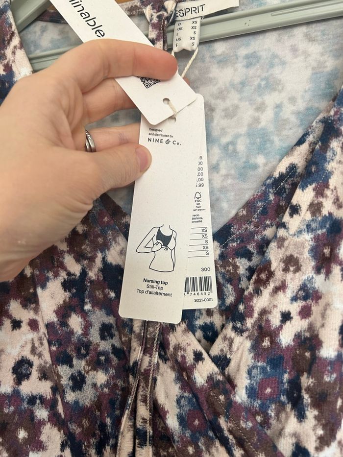 Top de maternité/allaitement manches longues - Esprit - T.XS / T.36 - Neuf avec étiquette - photo numéro 3