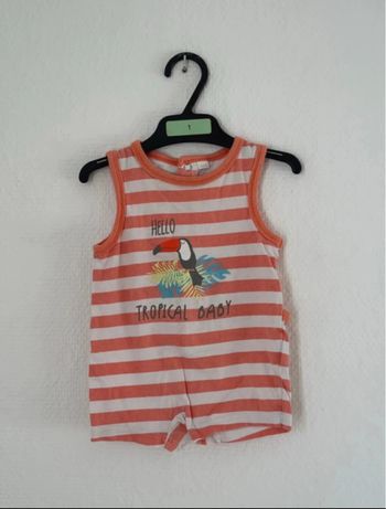 Barboteuse débardeur bébé garçon - taille 3 mois