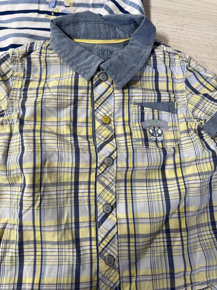 Lot chemise et t-shirt Sergent Major 9 mois - photo numéro 2