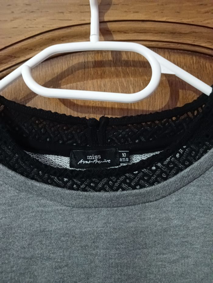 Robe Miss Avant Première 10 ans bicolore gris et noir 🖤 - Noël - photo numéro 2