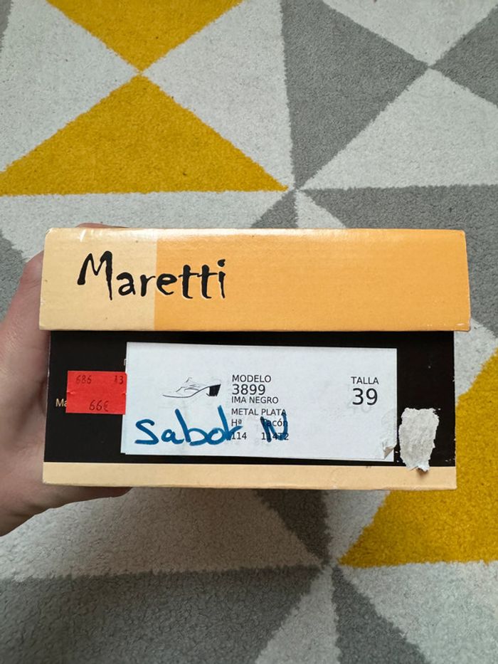 Sabot à talons en cuir Maretti Taille 39 - photo numéro 5
