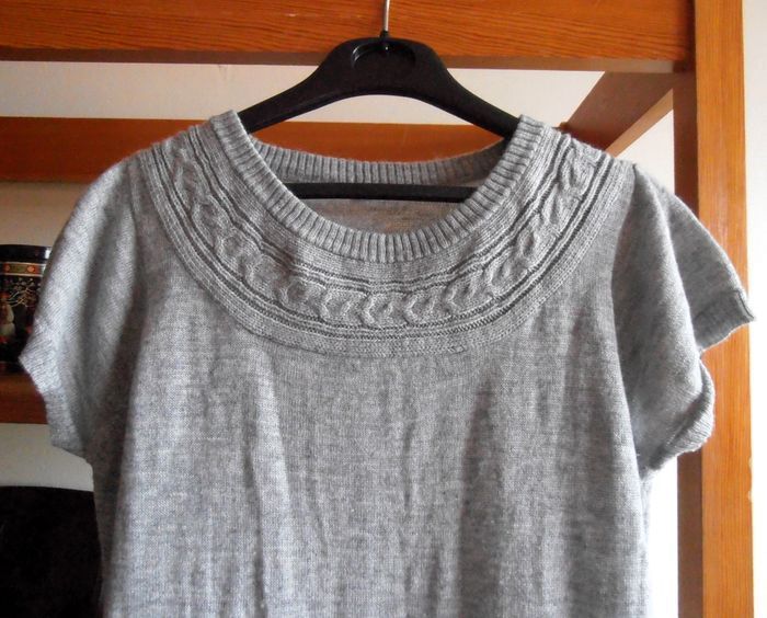 Pull long gris femme, tunique (possible robe), taille M 38 - photo numéro 2