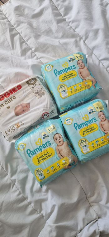 20 euro les 4 paquets pampers taille 1