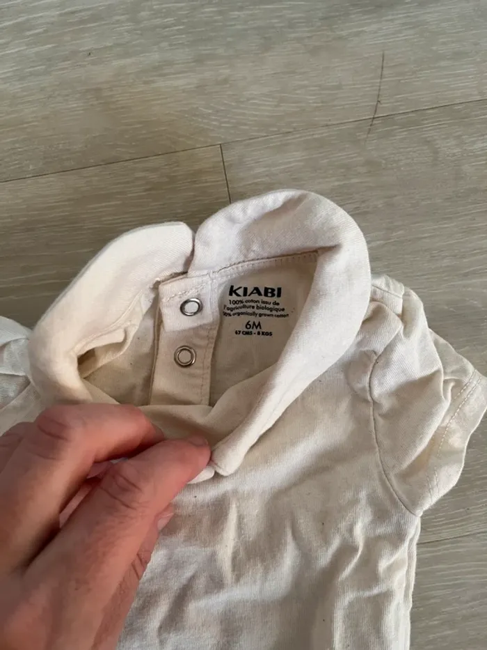 Body beige avec col 6 mois - photo numéro 2