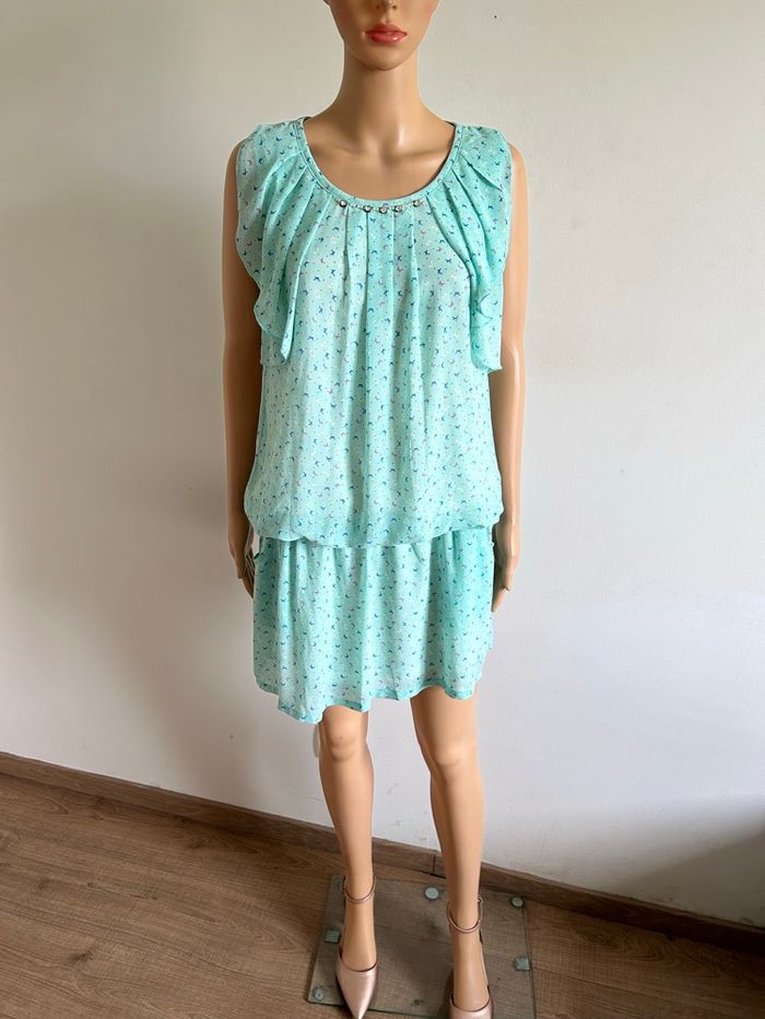 Robe turquoise sans manches Molly Bracken taille unique jamais portée - photo numéro 3