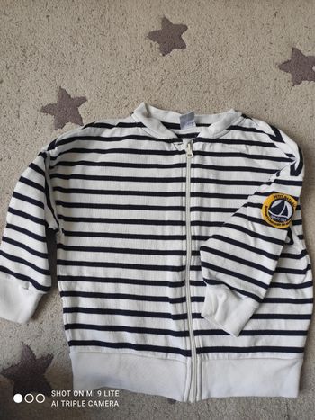 Gilet marinière Petit Bateau