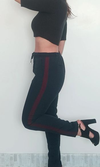 Pantalon bicolore casual chic taille 36