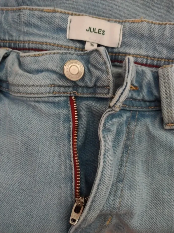🎈 Bermuda jean homme jules taille 36 bleu clair 🎈 - photo numéro 4