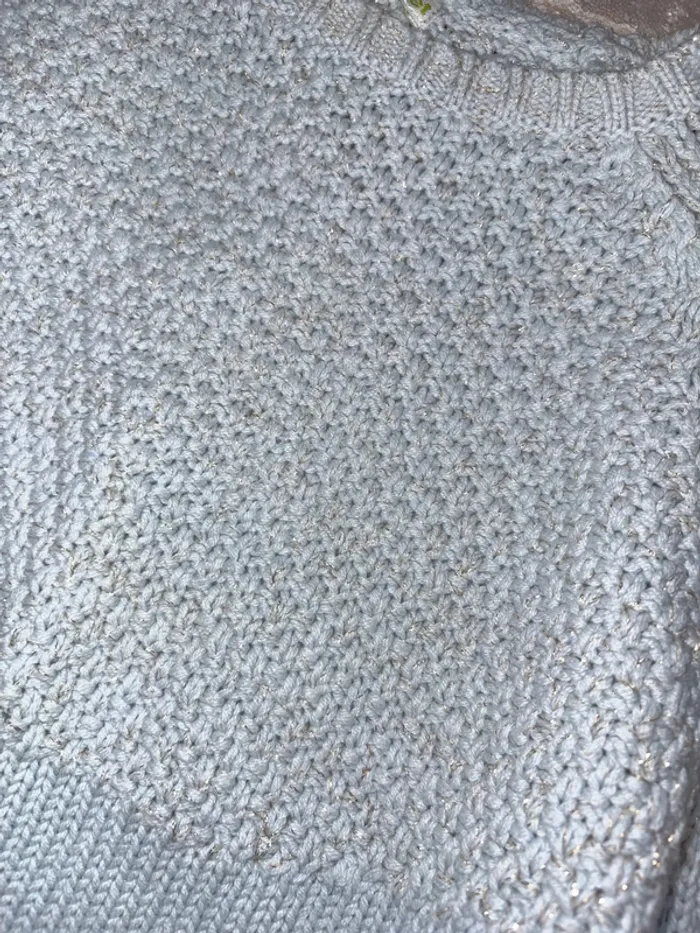 Pull bleu clair avec paille 12 ans - photo numéro 3