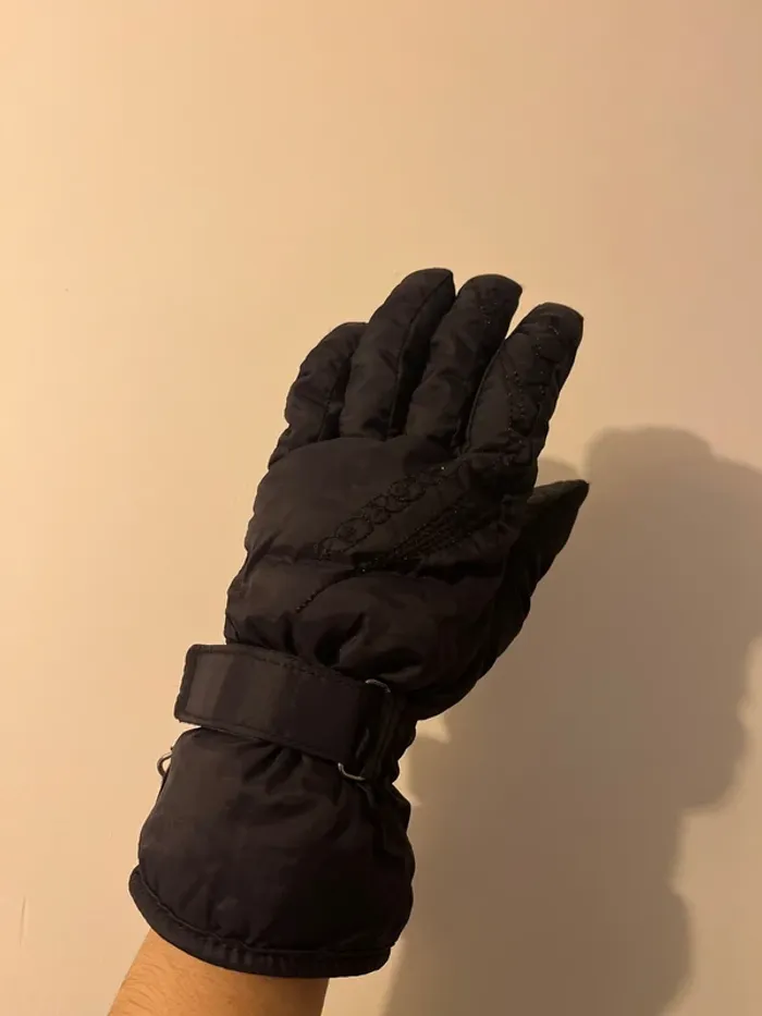 Gants Ski Snow Cuir Noir T7 - photo numéro 4